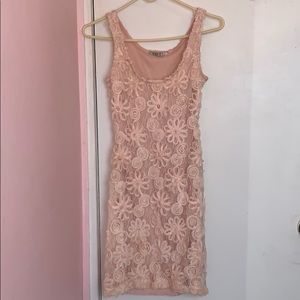 Light pink Floral lace dress